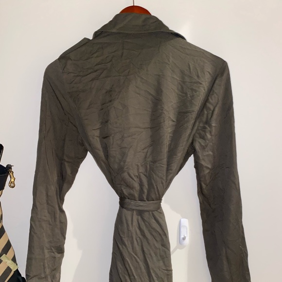 Olive trench coat size S - Picture 4 of 4